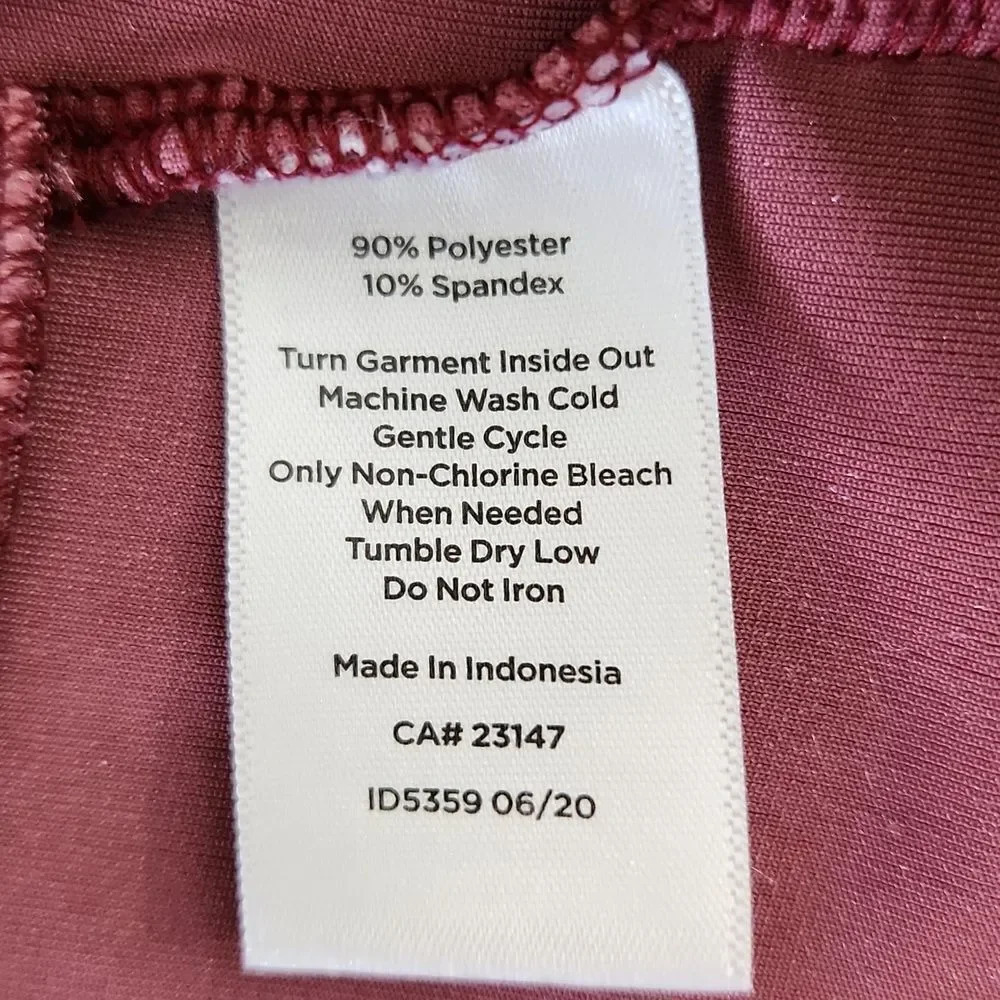 Talbots Velvet Wrap Top XL Burgundy Long Sleeve Stretch Blouse Elegant Holiday - Picture 9 of 9